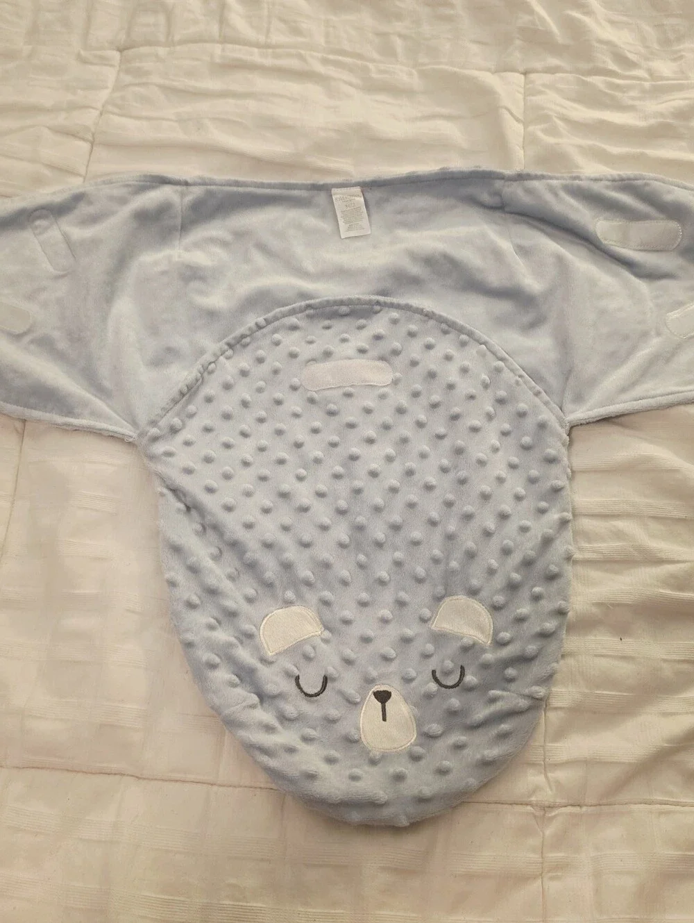 KYLE AND DEENA New York Baby Snuggle Swaddle 3-6 Months Blue Bear Soft Cozy Cute